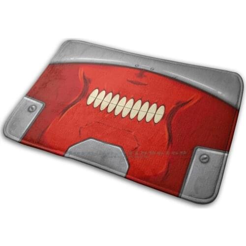 En Mask Mat Rug Carpet Anti-Slip Bedroom Entrance Door Mat En Dorohedoro Mask Manga Anime Post Apocalyptic Caiman Nikaido Red