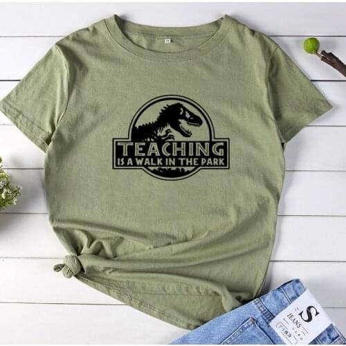 Funny Teacher Shirt Print Tshirts Women Cotton Summer Short Sleeve Tee Shirt Femme Casual Tshirt Women Tops Loose Camiseta Mujer
