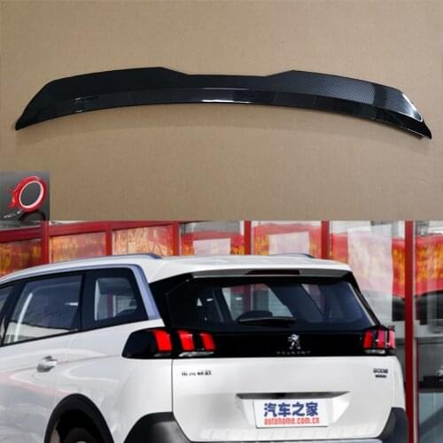 Use For Honda Peugeot 5008 2017-2020 Year Roof Spoiler Carbon Fiber Look Accessories Body Kit