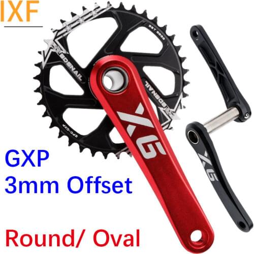 IXF X6 GXP crankset MTB Bike Aluminum 3mm offset chainring round oval for Sram crank Direct Mount X9 X0 XX1 X01 DUB 170 175