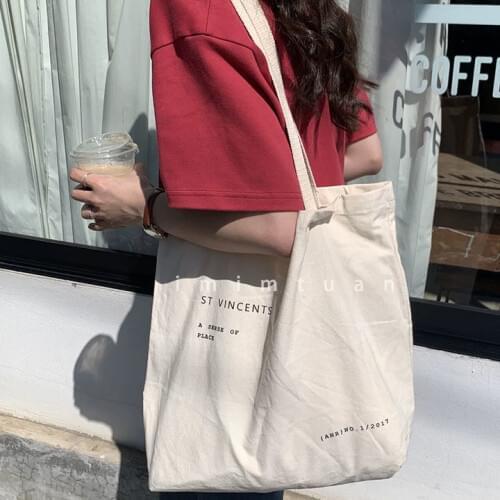 Korea ulzzang canvas bag girl shoulder bag art ins Japanese Harajuku messenger bag female student messenger bag