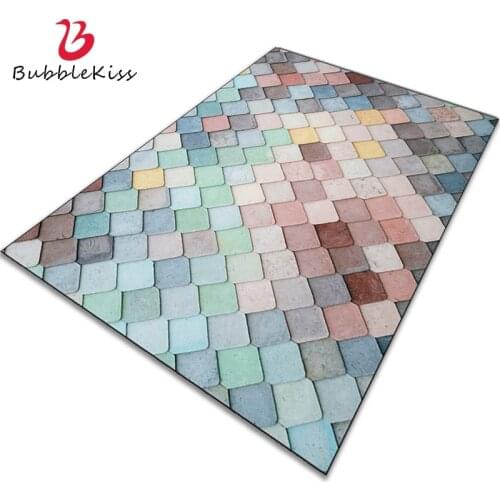 Bubble Kiss Color Gradient Living Room Carpets Home Decorative Mosaic Pattern Floor Rugs Custom Bedroom Bedside Anti Slip Mats