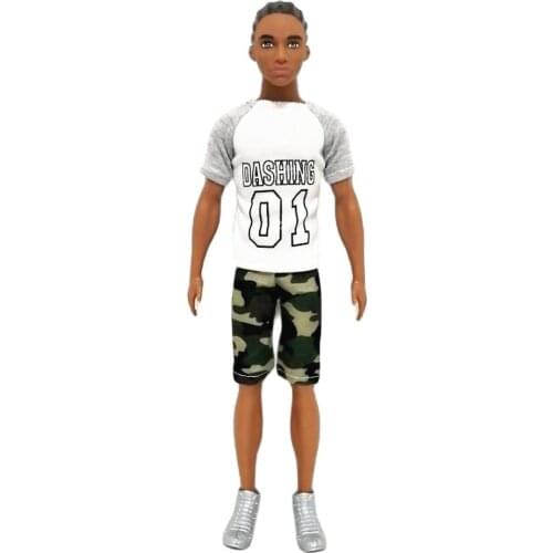 Summer Mens Suit Outfit Sets for Barbie 11 Inches 30cm Ken Boy Friend BJD FR SD Doll Clothes Dollhouse Roll Play Accessories
