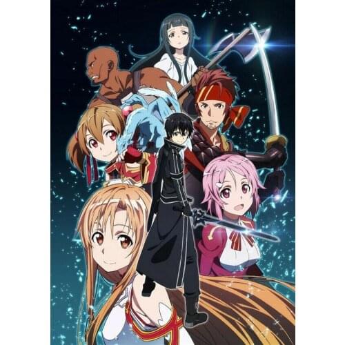Sword Art Online Anime Manga Art print Silk poster Home Wall Decor