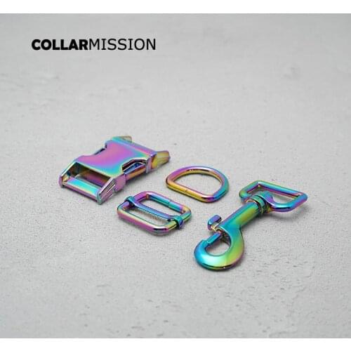 Metal buckle+adjust buckle+D ring+metal dog clasp/set) retailing 25mm for high quality dog Collar leash set harness DIY parts