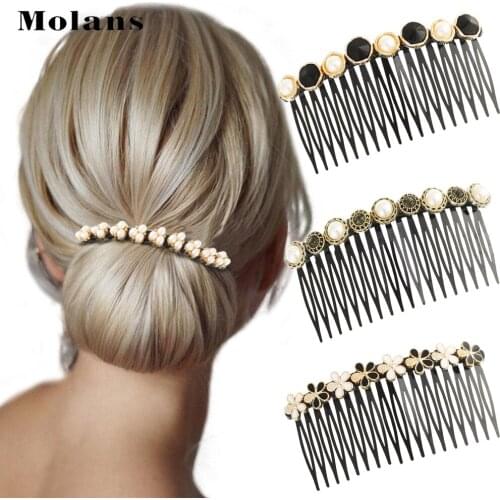 MOLANS Color All-atch Hair Comb Hair Accessories For Women Clips Ladies Simple Decoration Small Objects Many Kinds Flower Type