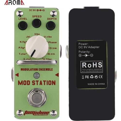 AROMA AMS-3 Mod Station Modulation Ensemble Electric Guitar Effect Pedal Mini Single Effect with True Bypass