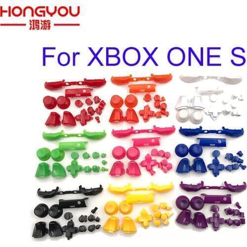 30set Plastic RB LB Bumper RT LT Trigger Buttons Mod Kit For Microsoft Xbox One S Slim Controller Analog Stick Dpad