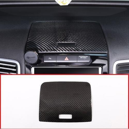 Real Carbon Fiber For Volkswagen Touareg 2011-2018 Car Center Storage Box Decoration Panel Cover Trim Accessories