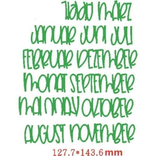 German Monate Die Cuts For Card Making German Monate dies scrapbooking metal cutting dies new 2019