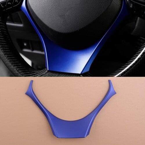 New Blue Car Interior Steering Wheel Cover Trim Styling Fit for Toyota C-HR 2016 2017 2018 2019 2020 Decoration