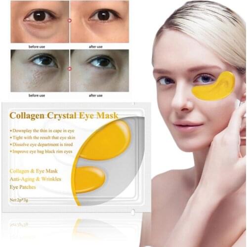 LANBENA 24K Gold Eye Mask Collagen Eye Patches Dark Circle Puffiness Eye Bag Anti-Aging Wrinkle Firming Skin Care 1 Pair TSLM2