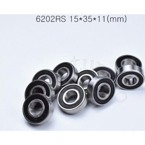 6202RS 15*35*11(mm) 1Piece bearings 6202 6202RS chrome steel deep groove bearing