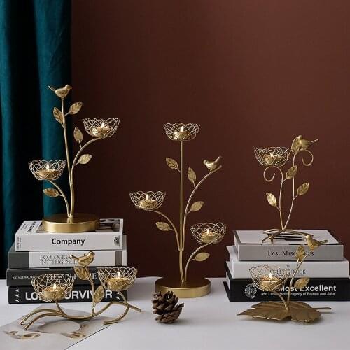 Nordic style wrought iron candle holder decoration decoration creative home romantic table candle light dinner props