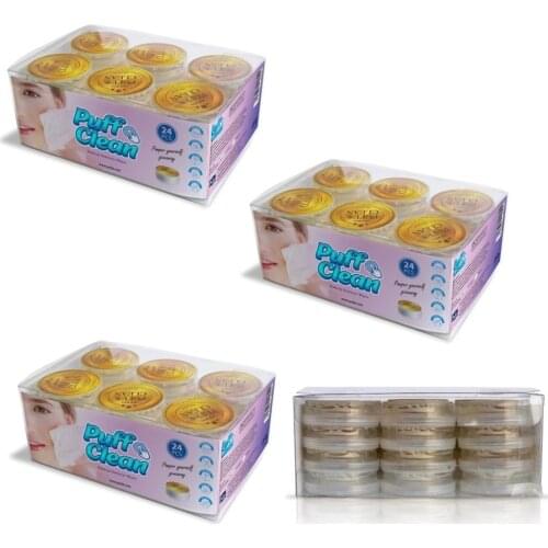 Pufai Puff Clean Makeup Remover Wipes 72 Capsules 3 Boxes