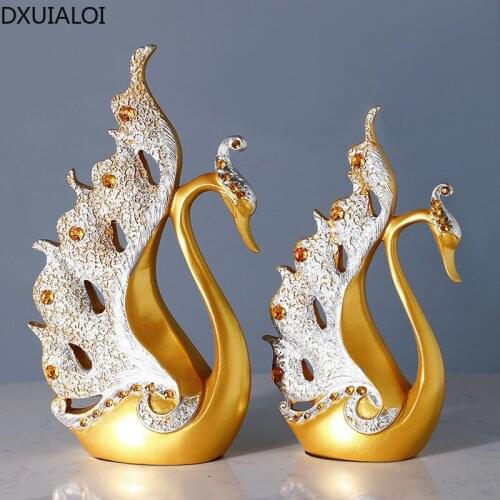 DXUIALOI Nordic Creative Animal Sculpture Art Decoration Resin Crafts Wedding Gift Office Living Room Room Home Decoration