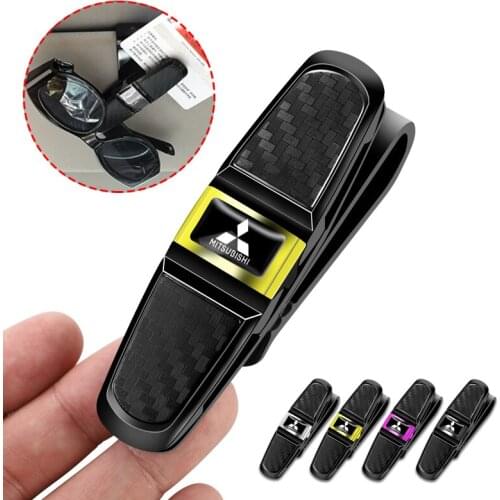 1Pcs Car Sun Visor Sunglasses Ticket Card Clamp Auto Interior Accessories For Mitsubishi Pajero Outlander Jinxuan ASX Lancer ex