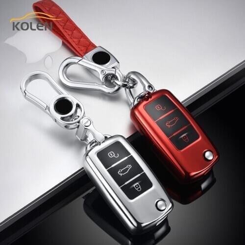 TPU Car Remote Key Case Cover Shell Fob For VW Volkswagen Golf 6 EOS Polo Passat B5 B6 B7 Tiguan Jetta Skoda Octavia Accessories