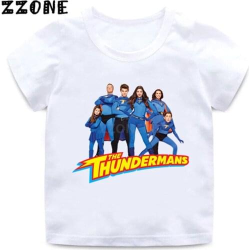 The Thundermans TV Shows Kids Funny T-Shirts Baby Boys Fashion T shirt Children Summer Short Sleeve Tops Girls Clothes,ooo5403