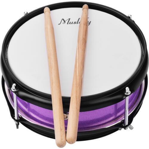 Muslady Percussion Drum 8inch Snare Drum Head with Drumsticks Shoulder Strap Drum Key for Beginner Student Band Holiday gift