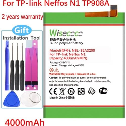 WISECOCO NBL-35A3200 Battery For TP-link Neffos N1 TP908A In Stock High Quality Phone