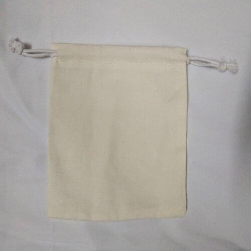 CBRL 100pcs small cotton jewelry pouch custom 16*22cm gift pouch drawstring pouches bag for jewelry storaage and packaging