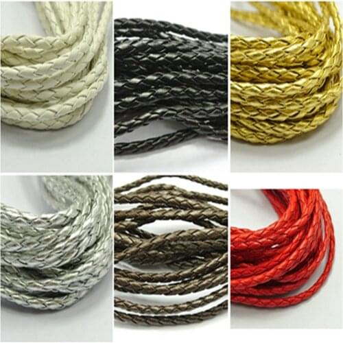 16.4 Feets Braided Bolo Leatherette Jewelry Cord 4mm (Multicolor optional)