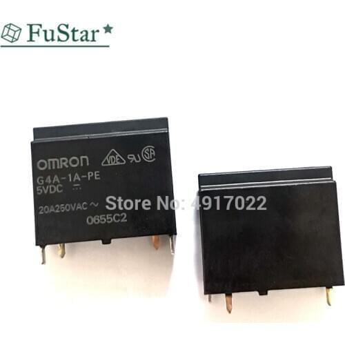 2Pcs RELAY G4A-1A-E 05VDC G4A-1A-PE 5VDC Brand new and original relay G4A-1A-E-05VDC 4Pin Relays Air Conditioning Power Relay