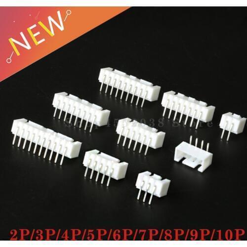 20PCS XHB2.54 connectors female socket with buckle curved needle 2.54mm 2P 3P 4P 5P 6P 7P 8P 9P 10PIN