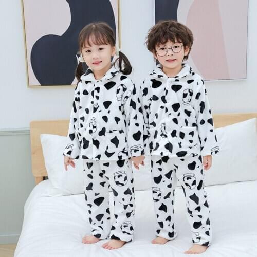 2020 Children Clothes Sleepwear kid homewear Cartoon Print Casual Tops+pants Pajamas 2pcs Sets Baby Boy Girl Pajamas KL23