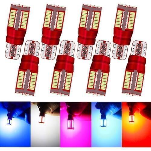 8x Car Styling W5W LED Canbus Bulb Car Lights T10 57SMD wy5w 12V 3014 Auto Lamp 5W5 Lights Marker Light Parking Lamp Motor Wedge
