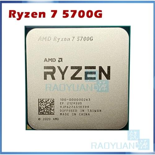 AMD Ryzen 7 5700G R7 5700G 3.8GHz Eight-Core 16-Thread 65W CPU Processor L3=16M 100-000000263 Socket AM4 NO FAN