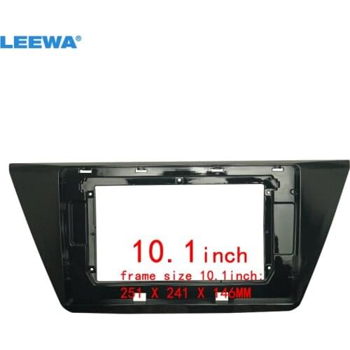 FEELDO Car Stereo 10.1" Big Screen Fascia Frame Adapter For Volkswagen Touran 2016 2Din Dash Audio Fitting Panel Frame Kit #6592