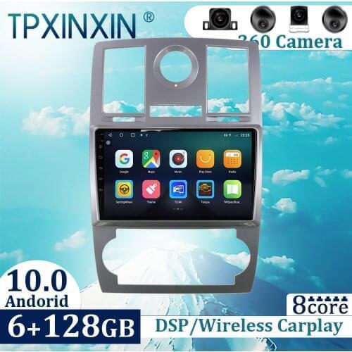 6+128GB For Chrysler 300C Jeep Dodge 2004-2014 Android10 Carplay Radio Player Car GPS Navigation Head Unit Car Radio with Screen