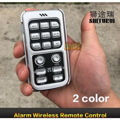 Alarm wireless remote control with LED lights 18 sound megaphone charging line universal wireless RF 5 meters receiver