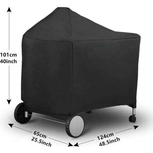 124x65x101cm BBQ Grill Cover for Weber 7152 Waterproof Dustproof Storage Bag Rain Gas 22 Inches Charcoal Barbeque Grill Cover