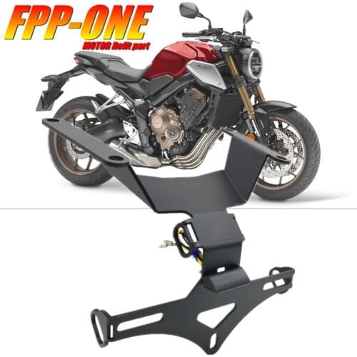FOR HONDA CB650R CBR650R Motorcycle Accessories LED License Plate Frame Stainless Steel
