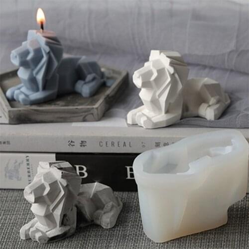 Geometric Lion Stencil Candle Mold Silicone Mold For Candle Making DIY Handmade Christmas Gifts Christmas Home Decorat
