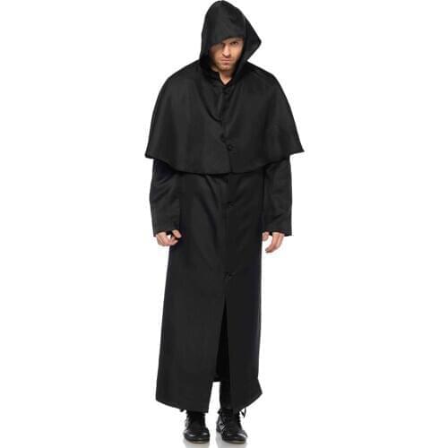 Hot Sale Halloween Party Costume Death Cloak Cosplay Ghost Clothes Multi Cape Hooded Cloaks For Adult Costumes Vampire Cape