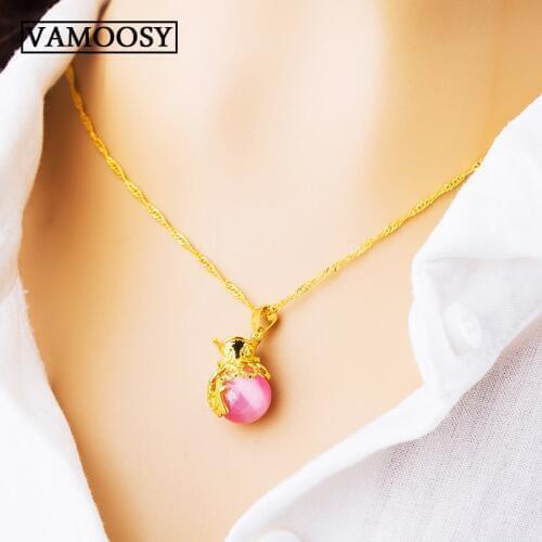Crystal Pink White Green Natural Stone 24K Gold Pendant no chian Female Quartz Tiger Eye Stone Pendant Opal Necklaces for Women