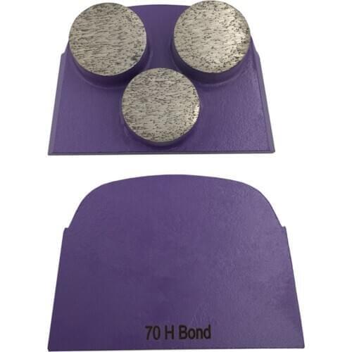 CT85 Trapezoid Lavina Grinding Plates with Three Buttons Long Grinding Life Metal Floor Pads for Soft Medium Hard Concrete 12PCS