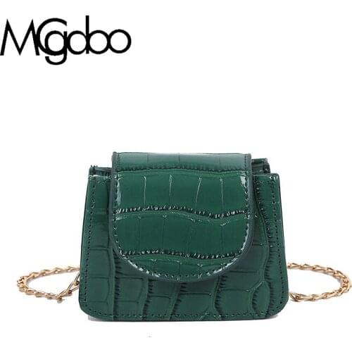 Mgcdoo Chains Strap Mini Crossbody Bag Stone Pattern Pu Leather Shoulder Bag Vintage Small Clutch for Women