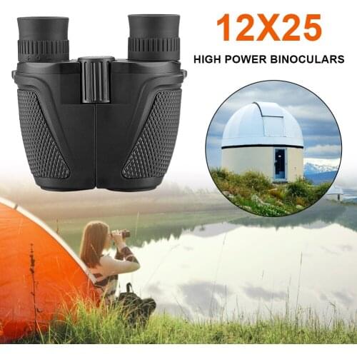 12X25 Powerful Binoculars Professional HD Pocket Waterproof Observation Telescope Hunting Optical BAK4 Prism Camping Equitment