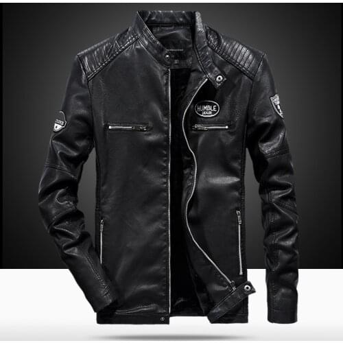 Autumn Winter Plus Velvet Leather Jacket for Men Fashion Trend Bomber Jackets Slim Chaqueta Moto Hombre Handsome PU Leather Coat