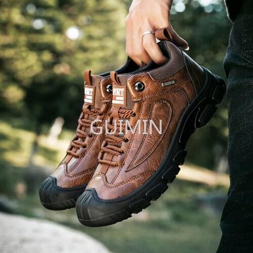 Snow Boots Mens Microfiber Leather Breathable Waterproof Wear-resistant Flat Boots Round Toe Lace-up Stitching Casual Shoes