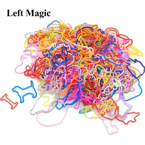 30pcs Heart / Star / Shaped Rubber Band - Professional Magic Tricks Multicolor Elastic Assorted Braiding Bands Magic Props