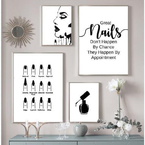 Nail Salon Wall Decoration Beauty Salon Wall Art Canvas Painting Nail Polish Quote Posters And Prints Nail Tech Artist Gift