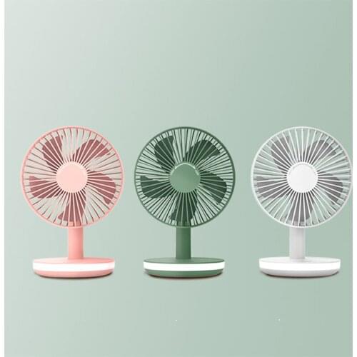 USB Rechargeable 2000mmA Battery Powered Portable Mini Table Fan Air Cooling Desk Fan