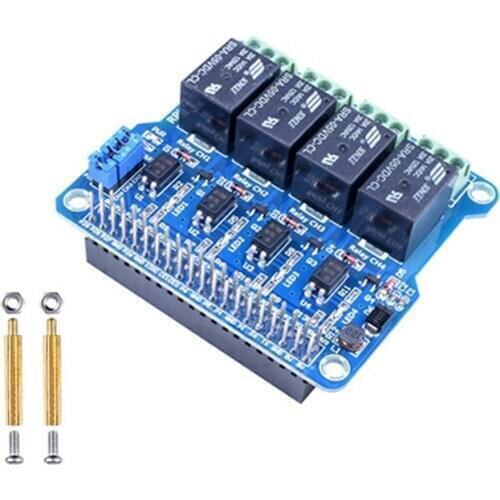 Raspberry Pi Power Relay Board Expansion Module Shield Supports RPi A+/B+/2 B/3 B for Home Automation Intelligent