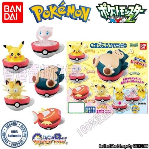 Genuine Pokemon Gacha Toys Pikachu Mew Meowth Snorlax Magikarp Cute Action Figure Model Toys Gacha